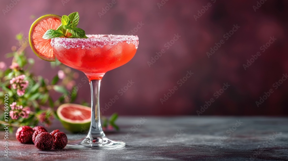 a close up of a drink in a glass with a garnish and a slice of fruit on the side. a close up of a drink in a glass with a garnish and a slice of fruit on the side.