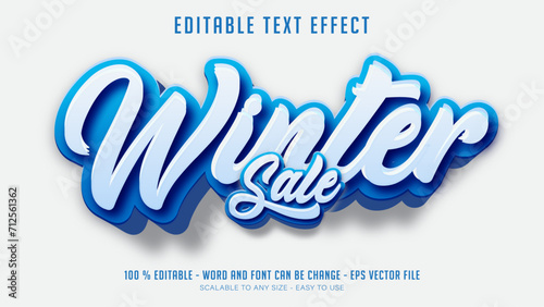 winter sale editable text effect