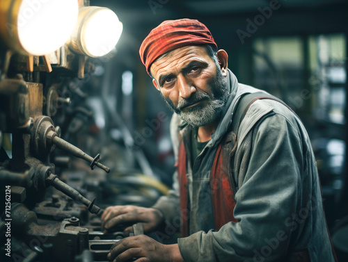 senior labor at factory
