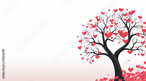 Romantic Valentines Day Card Vector Illustration on Isolated Background with Copy-Space for Text or Promotional Content. Perfect for Celebrating Love and Romance. © Sunanta