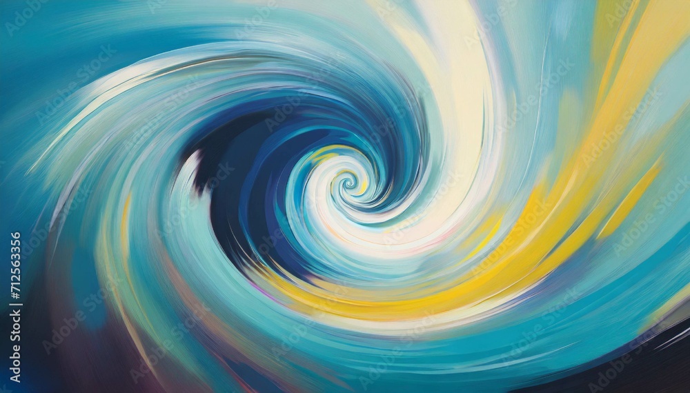 Abstract expressionism piece reflecting the dynamic power of a whirlwind