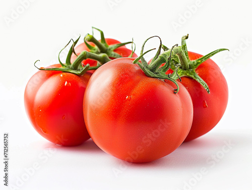 Tomato isolated on white background, minimalist style. 