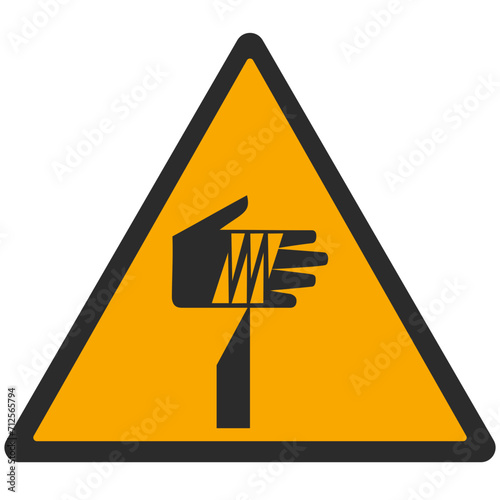 WARNING PICTOGRAM, SHARP ELEMENT ISO 7010 - W022, SVG