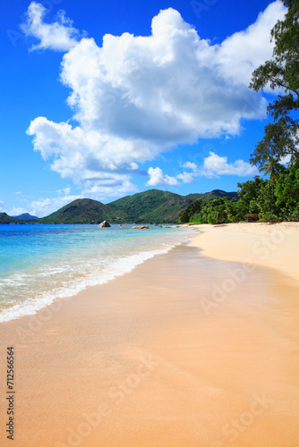 Anse Boudin Beach, Island Praslin, Republic of Seychelles, Africa. © Iryna Shpulak