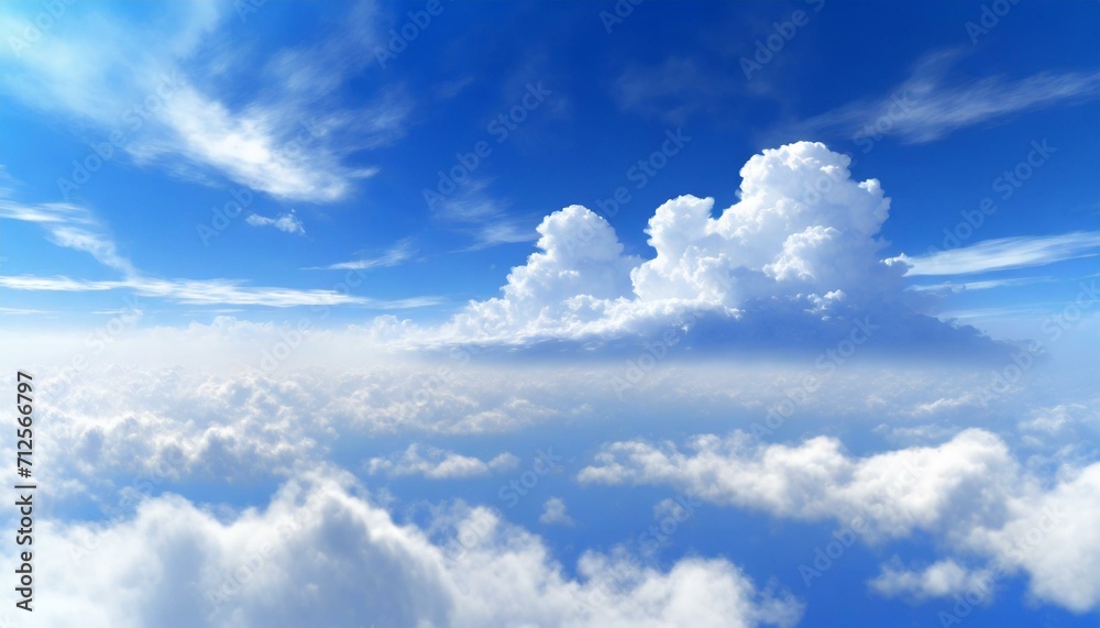 Obraz premium 雲の上に広がる青空_03
