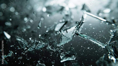  a bunch of ice cubes that are falling off of the side of a glass container with water droplets on it.