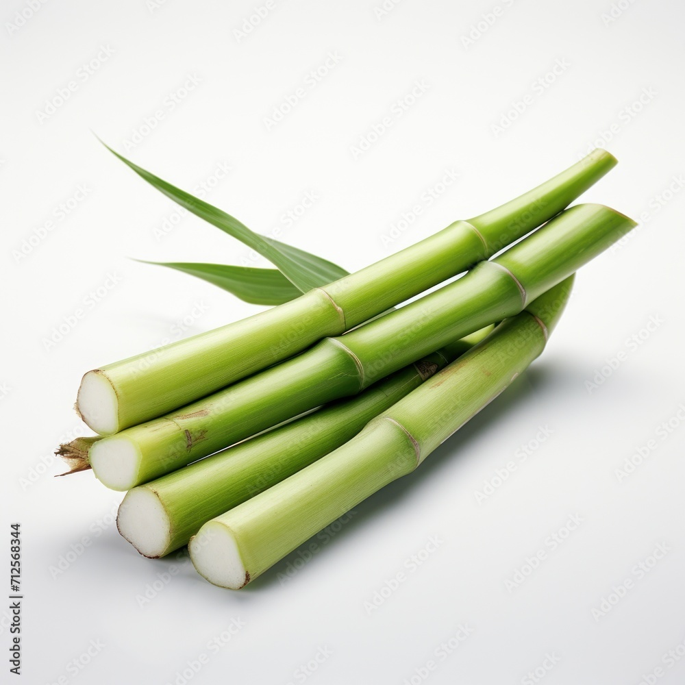 Obraz premium Sugarcane on white background