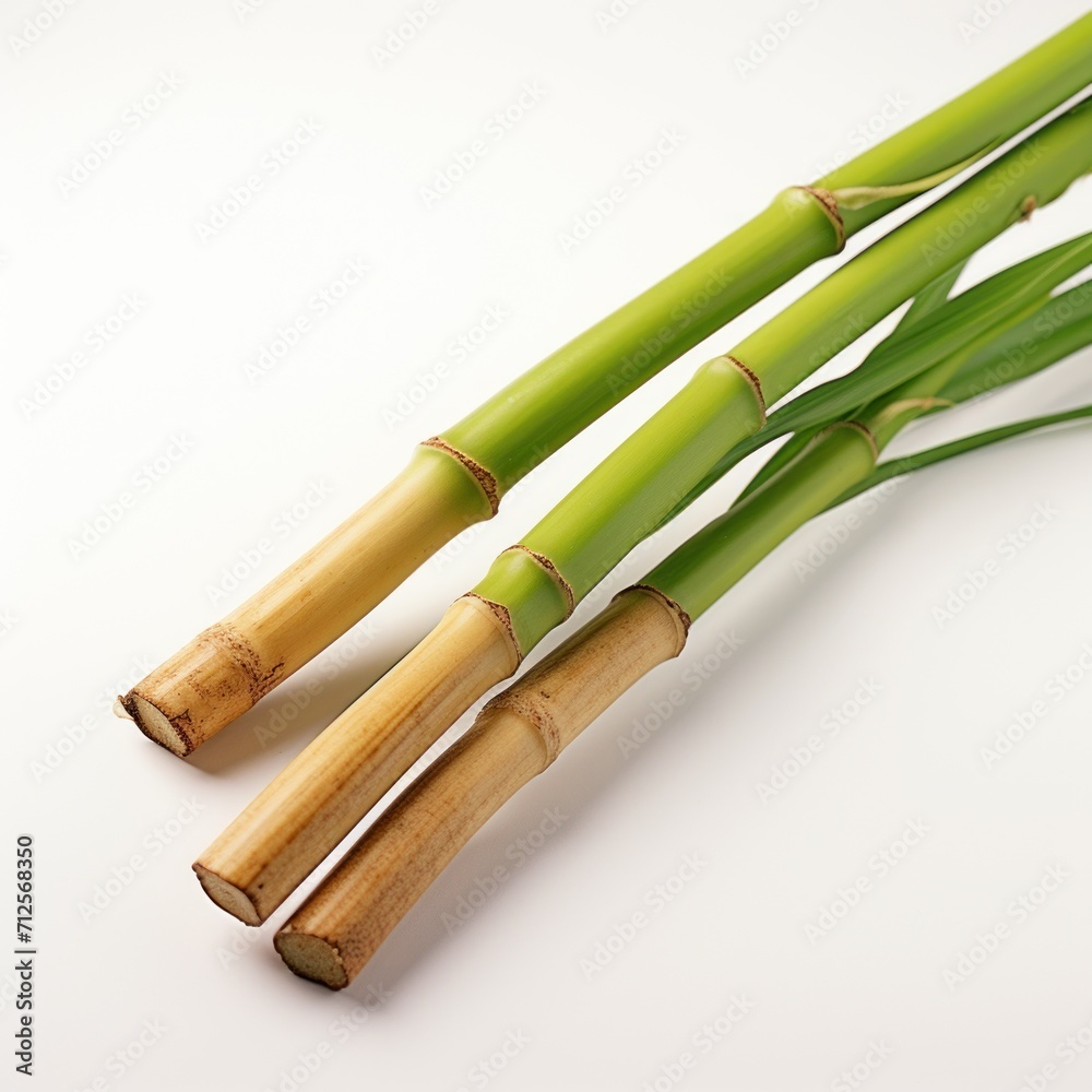 Fototapeta premium Sugarcane on white background