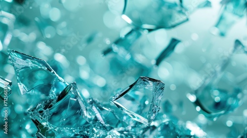  a group of ice cubes sitting next to each other on top of a pile of blue ice cubes.
