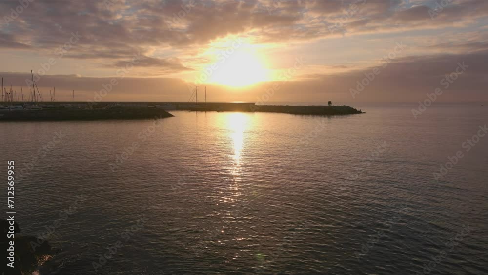 Drone captures tourist silhouette on coast at Roc de Sant Gaieta, Tarragona Drone captures tourist silhouette on coast at Roc de Sant Gaieta, Tarragona