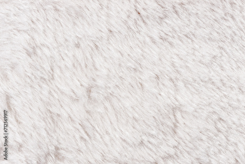Bild auf Leinwand White faux fur fabric background texture