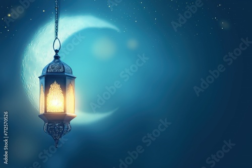 Festive arabic background for muslim holiday. Generative AI