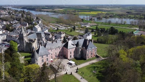 Meung-sur-Loire - Loire Valley - France - Drone View Castle 