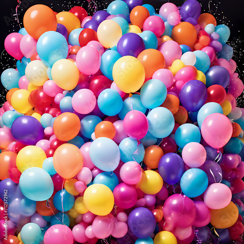 colorful balloons background, generative AI
