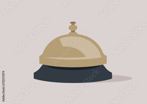 A desk bell is used in customer service or hospitality settings, such as hotels, restaurants, or retail stores, the primary purpose of it is to signal and attract the attention of staff