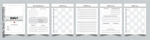 Daily Wellness Planner template layout design