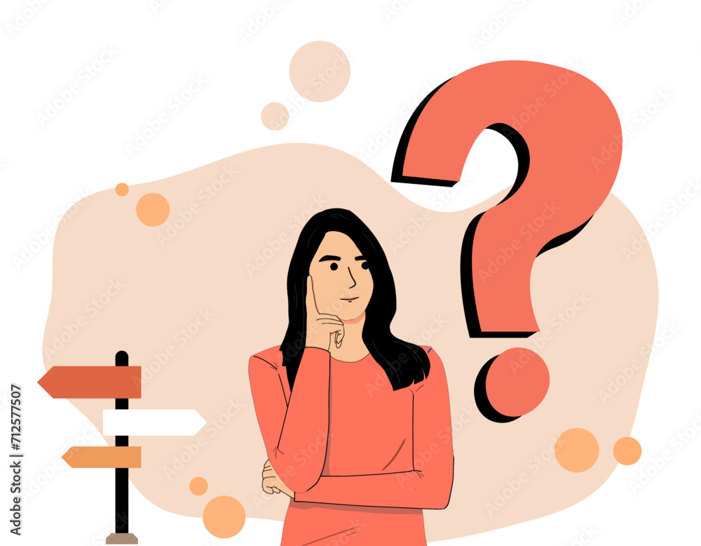 Curiosity and asking questions concept vector illustration Curiosity and asking questions concept vector illustration