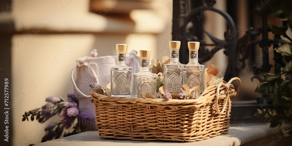 Spread the Ramadan joy with special hampers, A hamper full of oils and perfumes on the bricks table, GIFT hamper for weeding Spread the Ramadan joy with special hampers, A hamper full of oils and perfumes on the bricks table, GIFT hamper for weeding