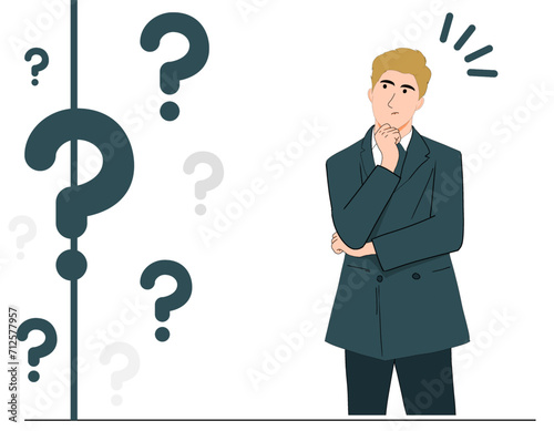 Curiosity  and asking questions concept vector illustration
