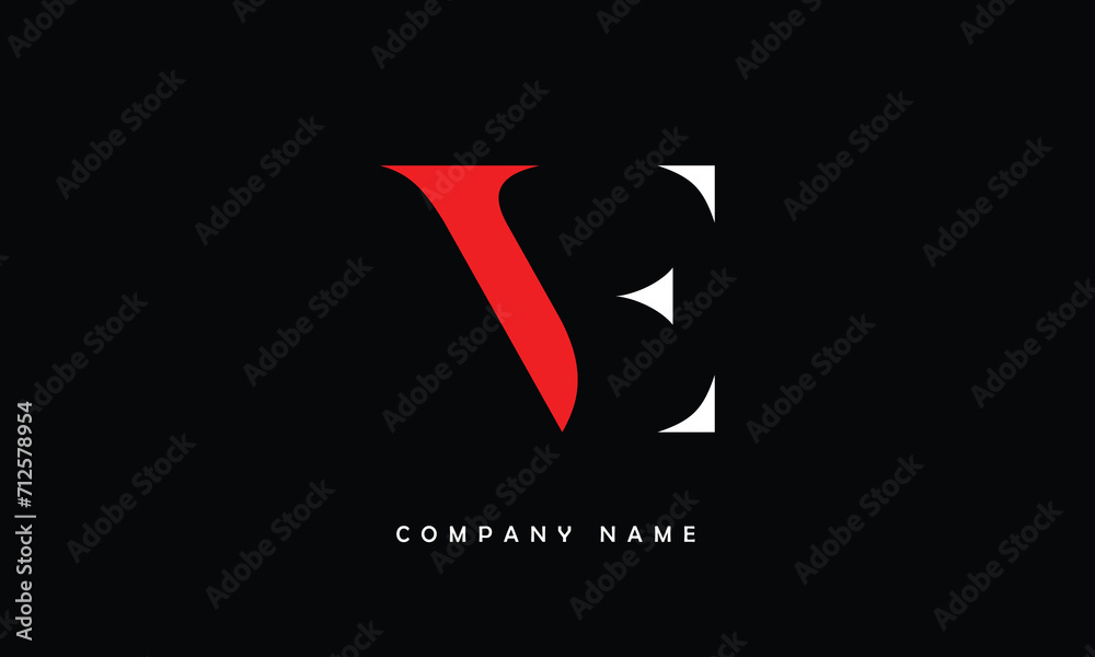 VE, EV, V, E Abstract Letters Logo Monogram VE, EV, V, E Abstract Letters Logo Monogram