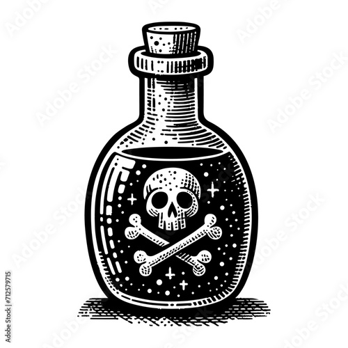 poison bottle illustration