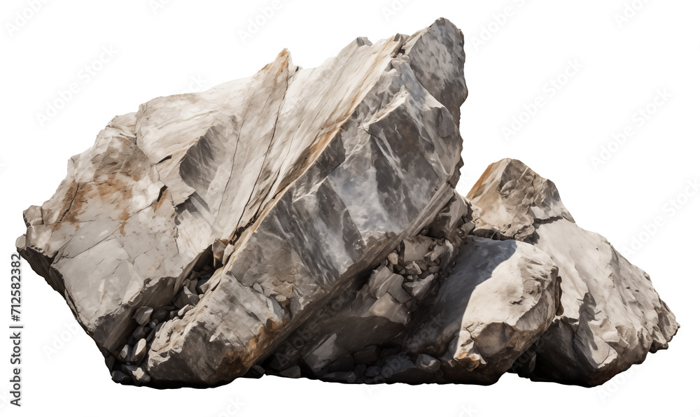 Rock isolated on transparent background.  Clipping path included. 3d illustration.