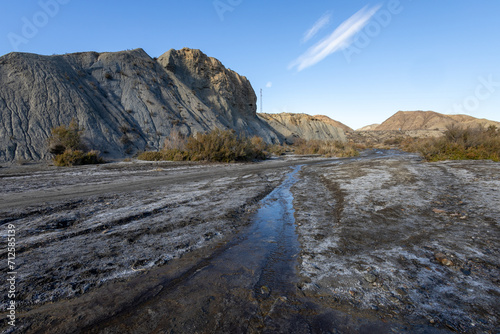 Great view of the Tabernas Desert (Desierto de Tabernas) location of various Western films. Almeria, Andalucia, Spain photo