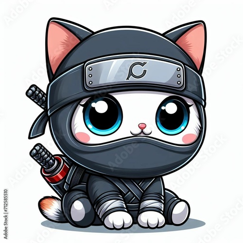 ninja cat figure Generative AI