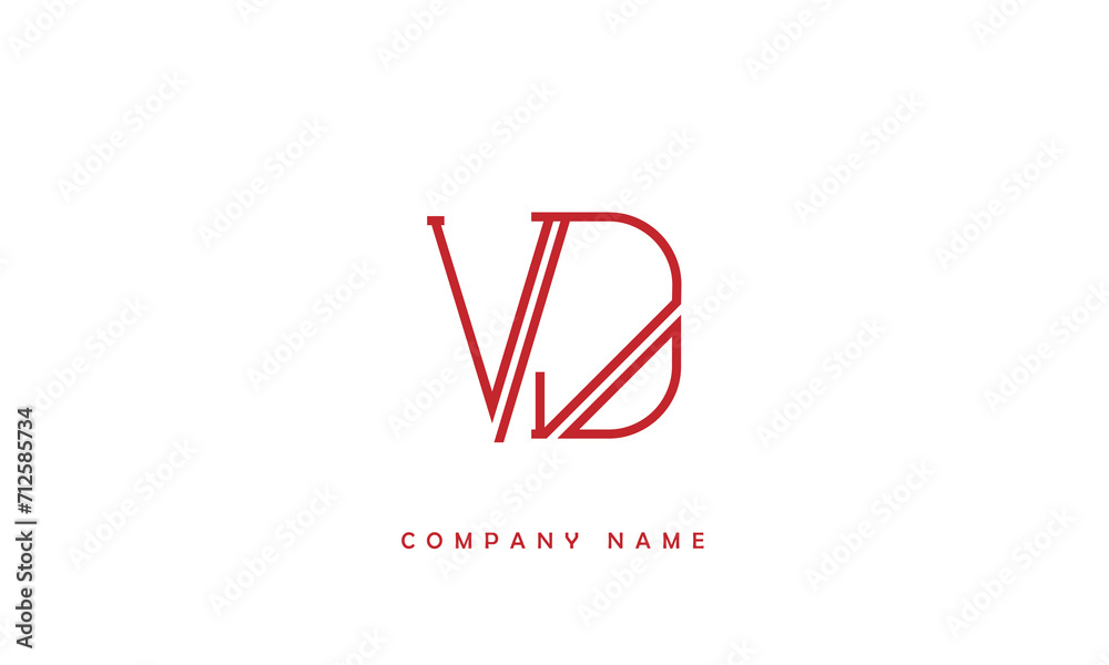 VD, DV, V, D Abstract Letters Logo Monogram VD, DV, V, D Abstract Letters Logo Monogram