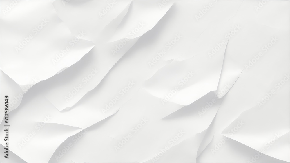 Obraz premium white crumpled paper texture pattern overlay background