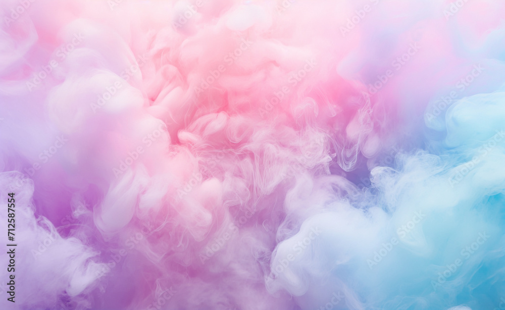 Colorful cotton candy in soft pastel color background