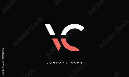 VC, CV, V, C Abstract Letters Logo Monogram