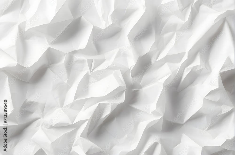 Obraz premium White crumpled paper texture abstract background
