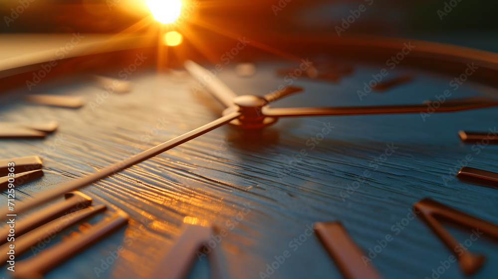 Evening Light Shining on a Clock Evening Light Shining on a Clock