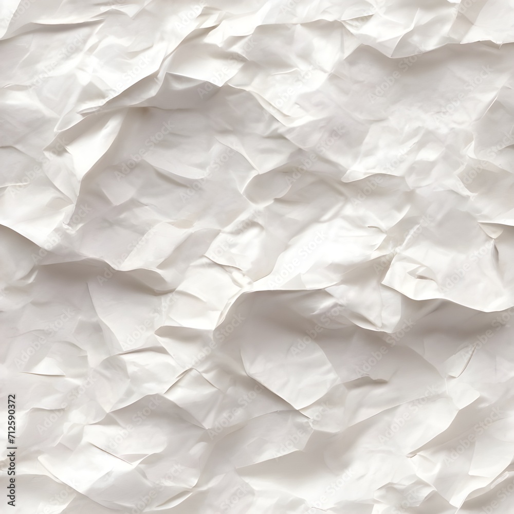 Obraz premium White crumpled paper texture abstract background