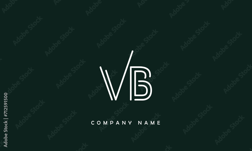 VB, BV, V, B Abstract Letters Logo Monogram