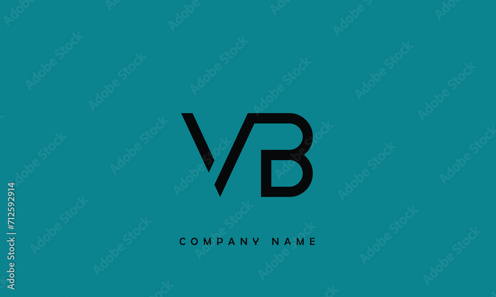 VB, BV, V, B Abstract Letters Logo Monogram VB, BV, V, B Abstract Letters Logo Monogram