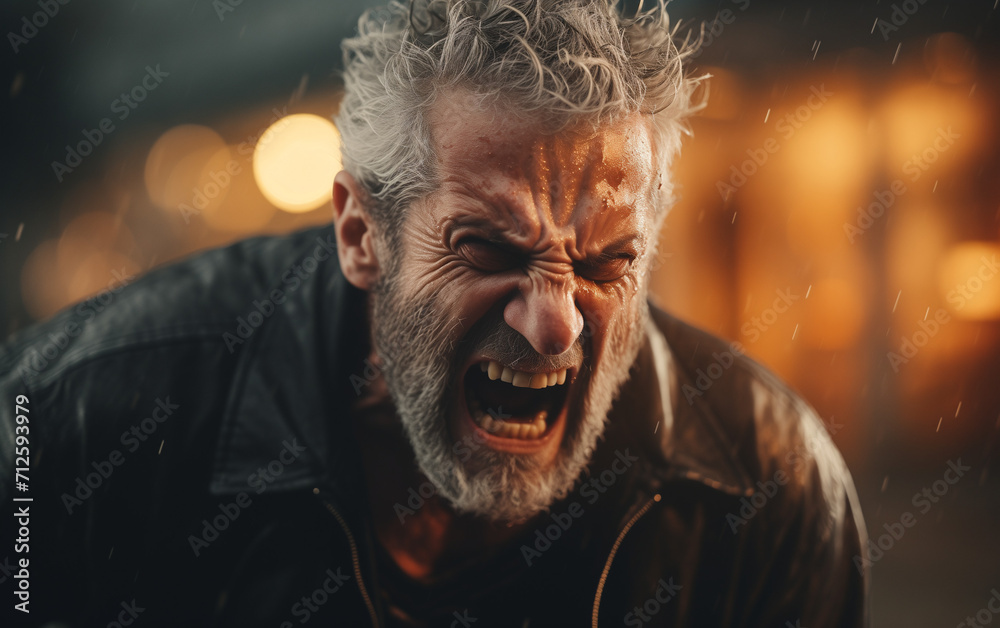 Image capturing the intensity and emotion of a moment of anger Image capturing the intensity and emotion of a moment of anger
