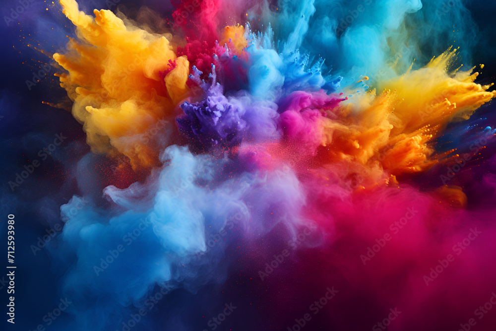 An explosion of bright Holi colors