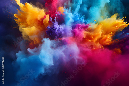 An explosion of bright Holi colors © Alina