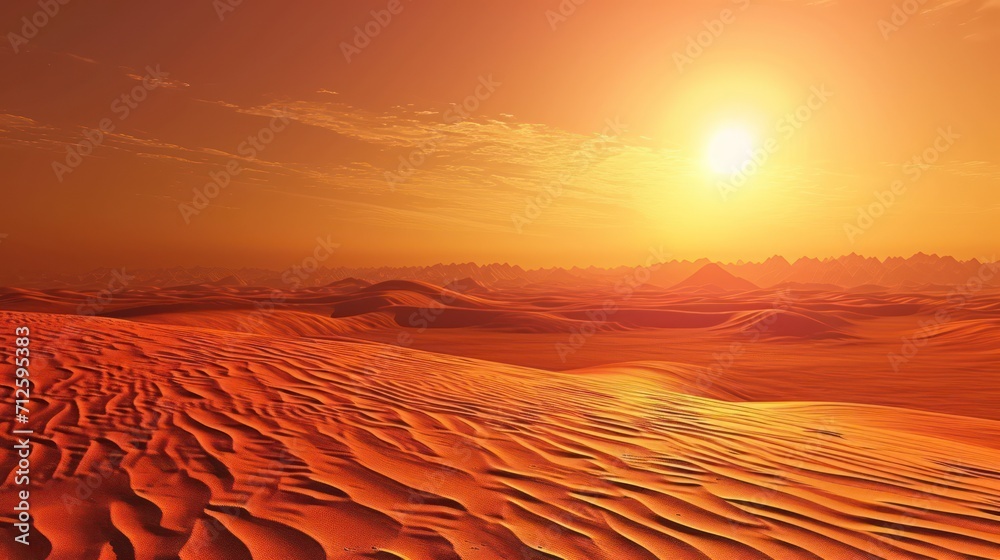 The background shows a wide expanse of desert during the day