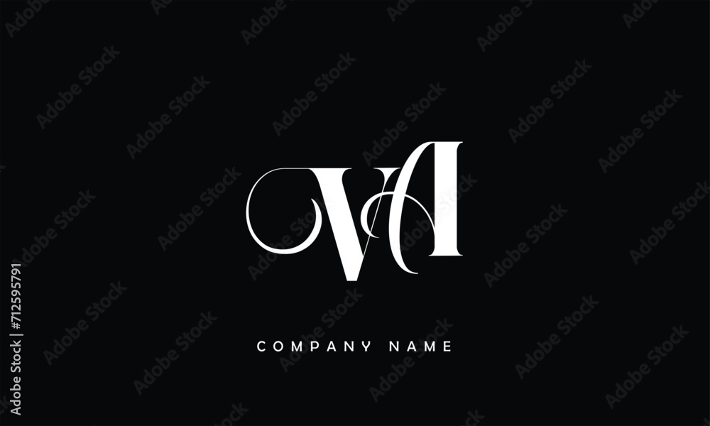 VA, AV, V, A Abstract Letters Logo Monogram