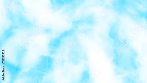 Blue white watercolor background. Blue watercolor abstract background. Blue sky background. 
