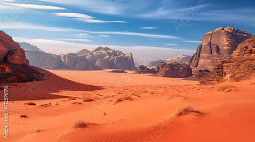 The background shows a wide expanse of desert during the day