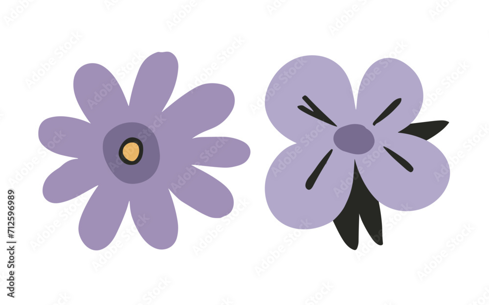Abstract flowers vector clipart. Spring illustration. Abstract flowers vector clipart. Spring illustration.