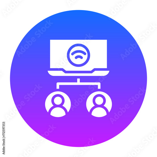 Machine to Person Icon of Internet of Things iconset. photo