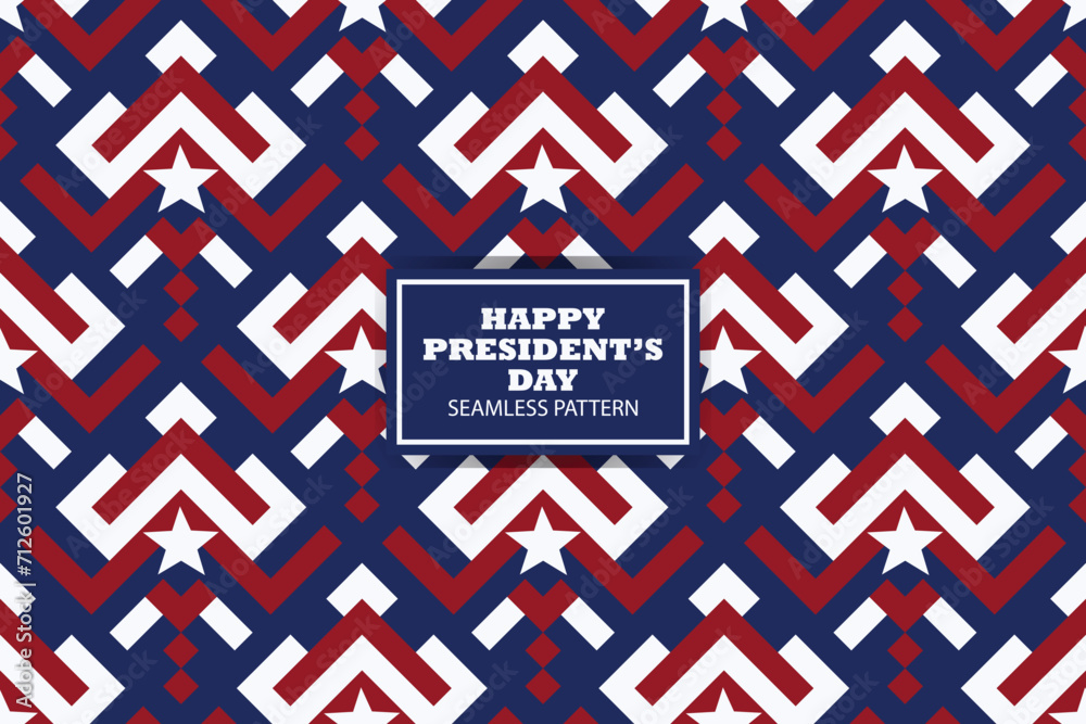 Presidents Day Seamless pattern Background Design. Banner, Poster, Greeting Card. Vector Illustration.