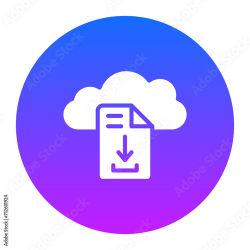 Download File on Cloud Icon of Work from Home iconset.