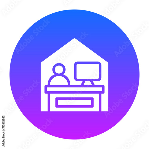 Working at Home Icon of Work from Home iconset.