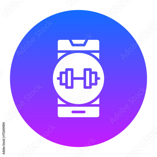 Online Gym Icon of Workout App iconset.